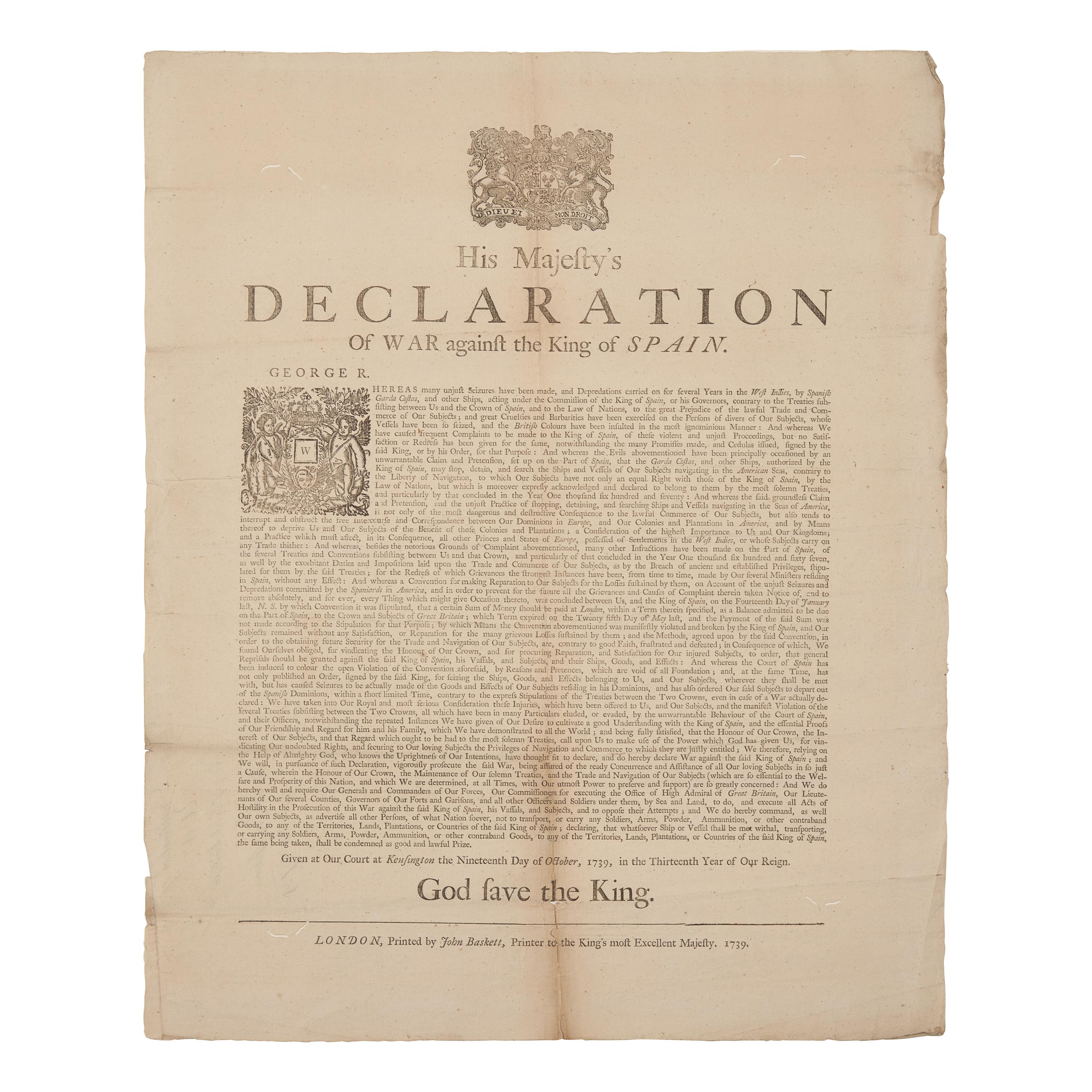 [Colonial America] The King of England Declares War Against Spain, Igniting the War of Jenkins' Ear
