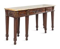 A George III Style Mahogany Marble-Top Sideboard