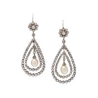 DIAMOND AND PEARL EARRINGS