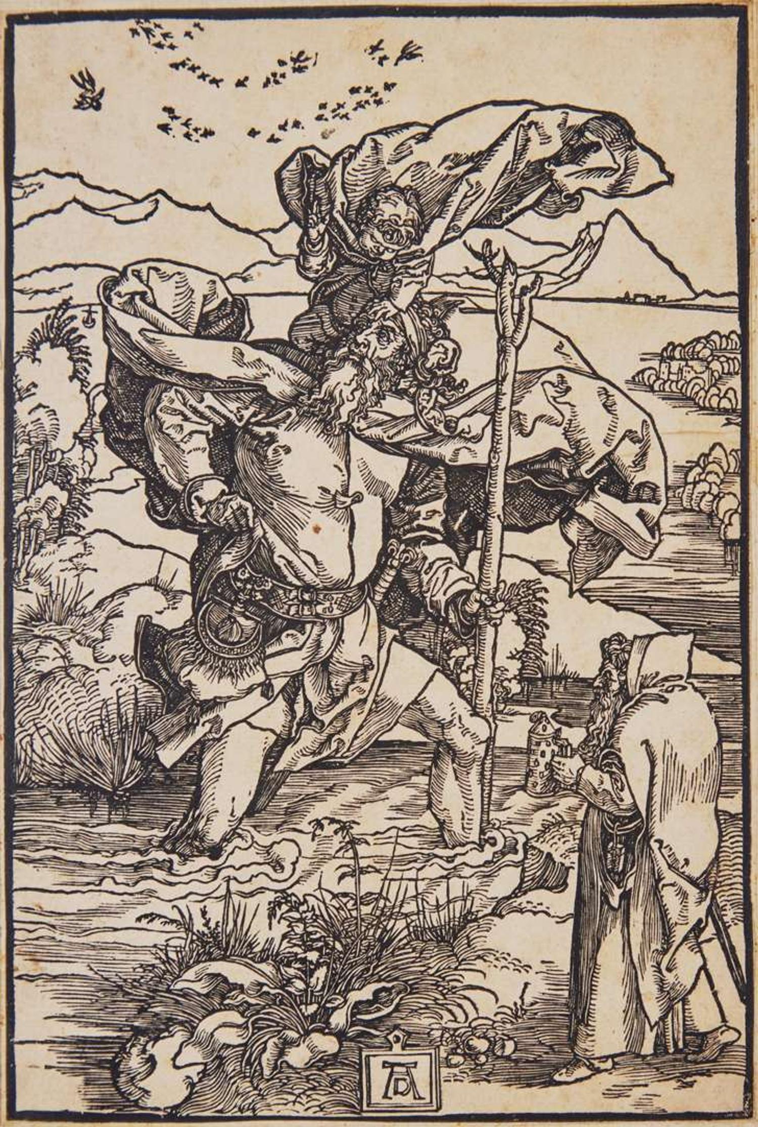 Albrecht Dürer (German, 1471-1528) - Saint Christopher with the Migration of Birds