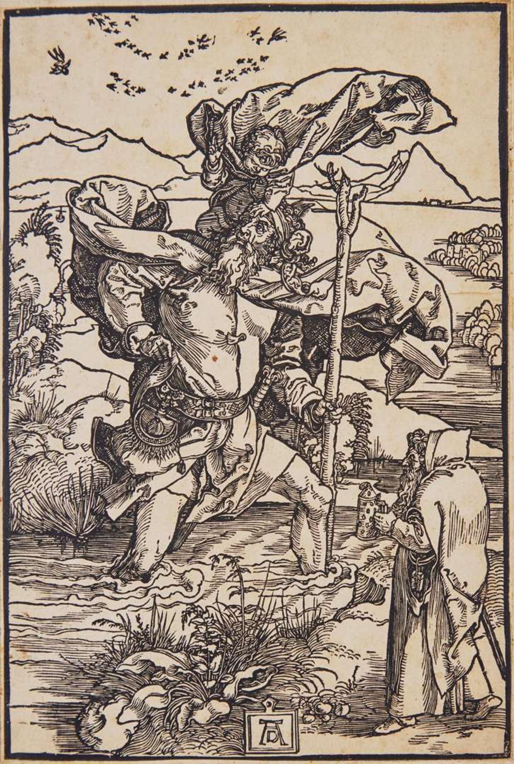 Albrecht Dürer (German, 1471-1528) - Saint Christopher with the Migration of Birds