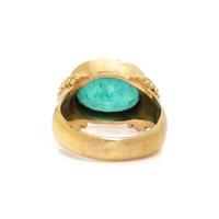 ELIZABETH LOCKE, YELLOW GOLD AND GREEN TOURMALINE RING