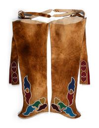 Prairie Beaded Hide Leggings