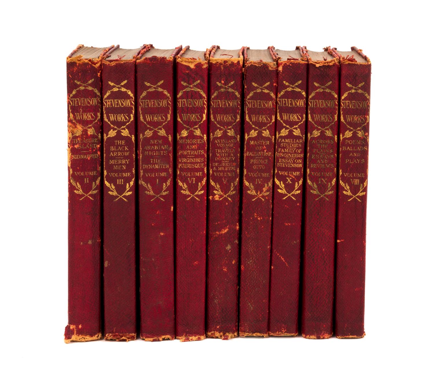 STEVENSON, Robert Louis (1850-1894). Works. New York: National Library Company, 1906.
