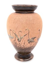 A Large Florence Barlow Doulton Lambeth Stoneware Vase