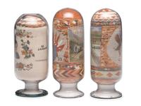 A Collection of John A. Adams Sand Art Bottles, Along with Custom Box and Unused Bottle