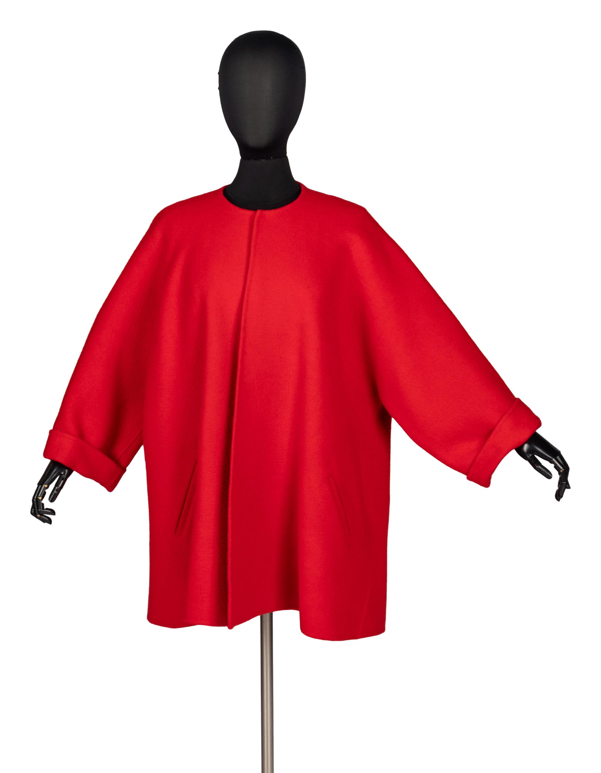 Geoffrey Beene Unlined Wool Swing Jacket