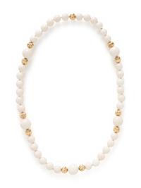 CORAL AND YELLOW GOLD BEAD NECKLACE