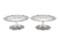 A Pair of American Silver Tazze
