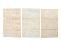 [CIVIL WAR]. 3 letters from D. H. Barber, 6th NY Heavy Artillery, incl. battle content from Brandy Station, the Wilderness, and Bethesda Church.