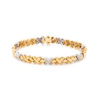 WEMPE, BICOLOR GOLD AND DIAMOND BRACELET