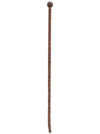 [CIVIL WAR]. GAR folk art carved cane featuring corps badges and patriotic motifs.