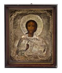 An Eastern European Oklad Icon 12 x 9 1/2 inches. — 19TH/20TH CENTURY