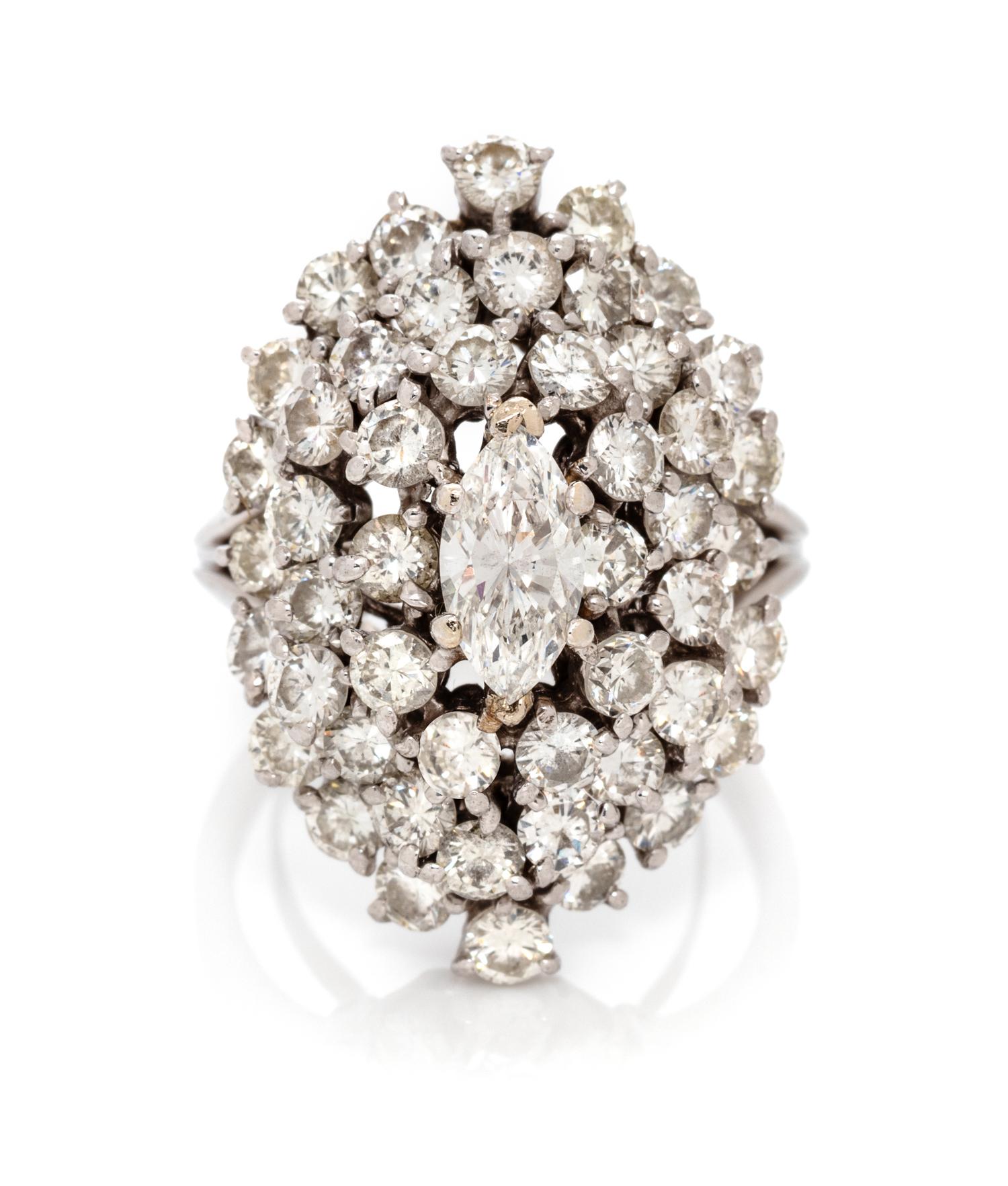 A Platinum and Diamond Ring, 11.00 dwts.