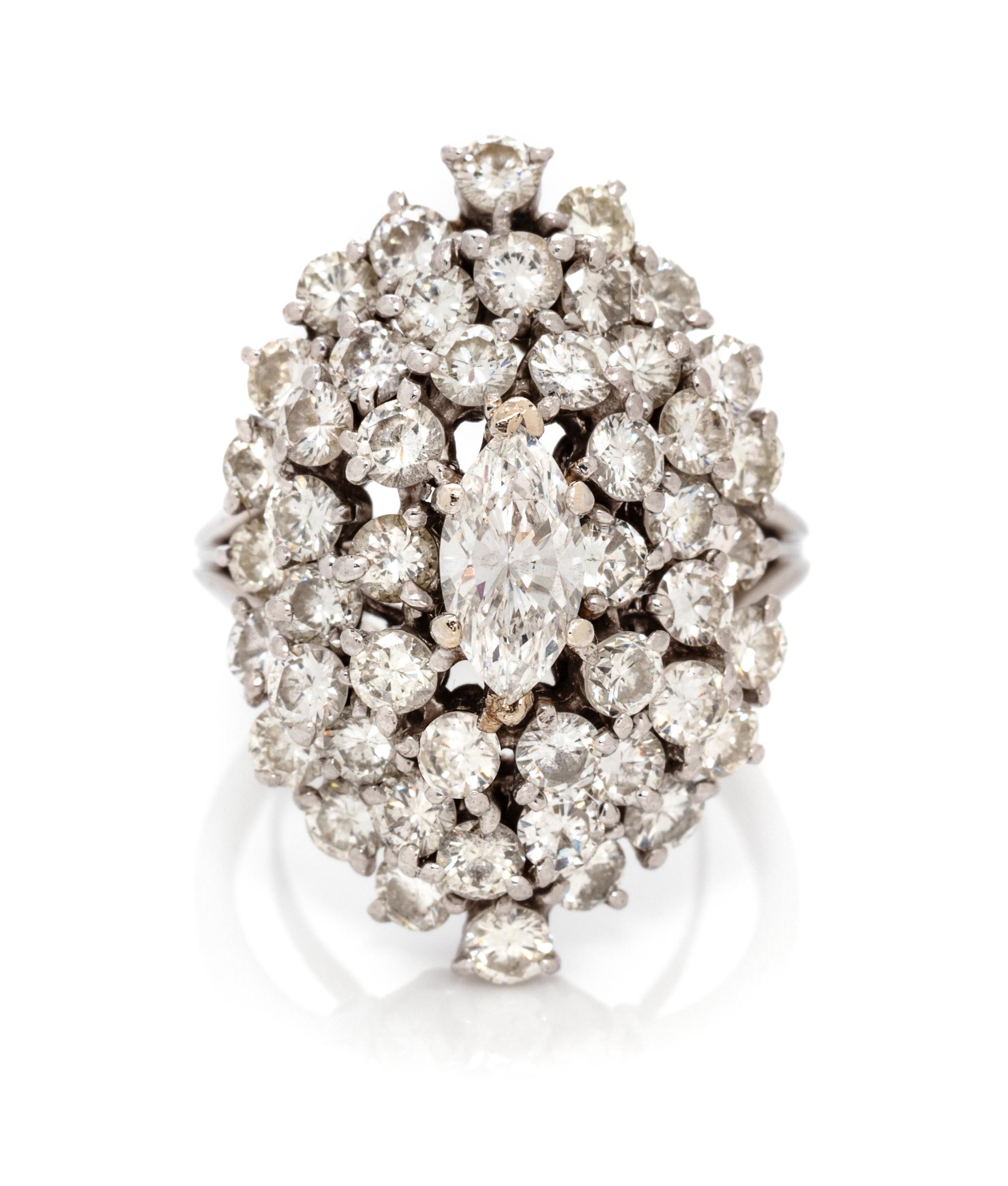 A Platinum and Diamond Ring, 11.00 dwts.