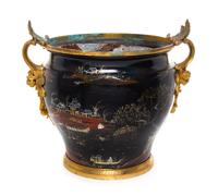 A French Gilt Bronze Mounted Jardiniere Height 20 5/8 x width 23 1/2 inches. — CHRISTOFLE ET CIE, PARIS, LATE 19TH CENTURY