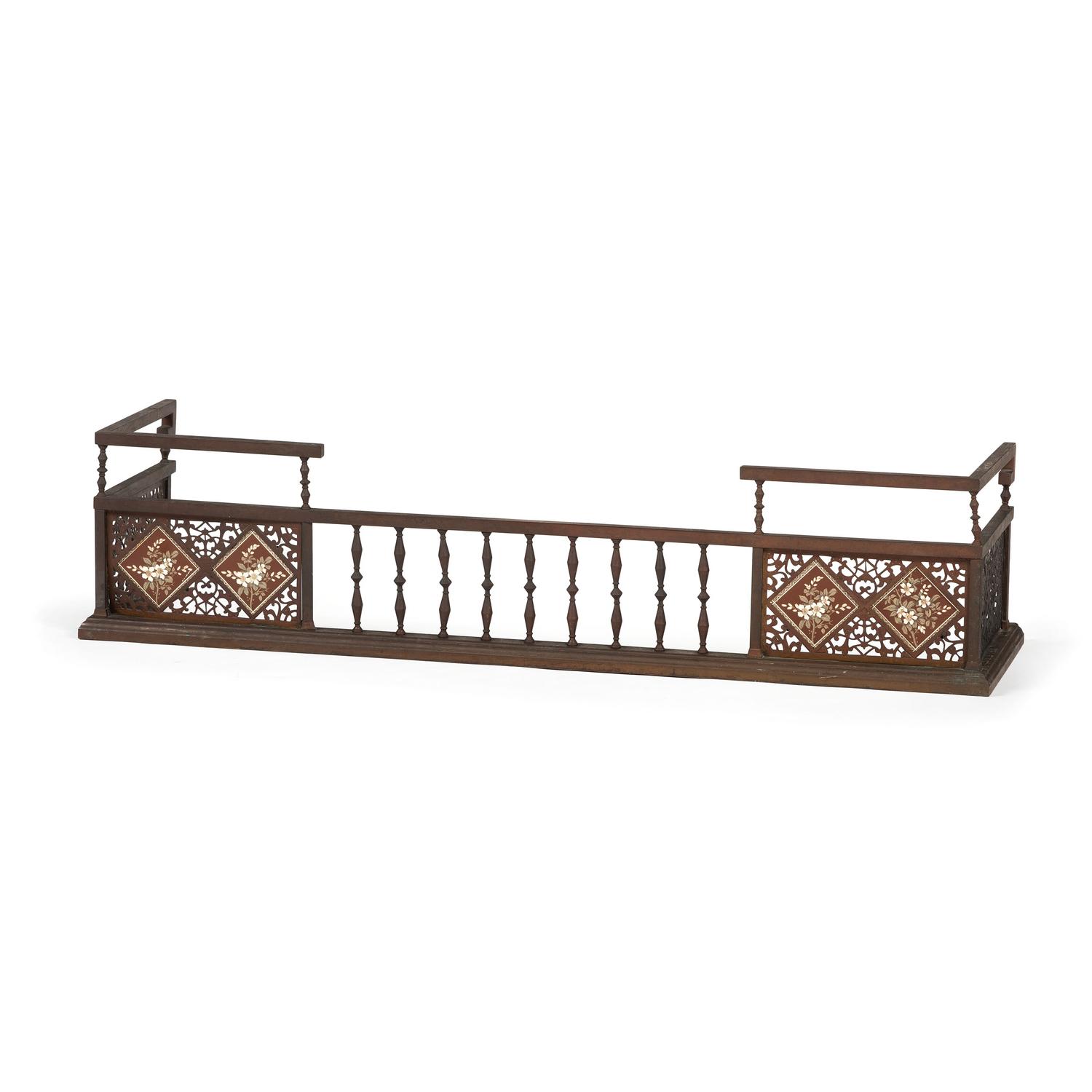 An Aesthetic Movement Fireplace Fender