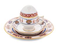 A Group of Three Kornilov Bros. Porcelain Articles