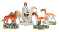 Four Staffordshire Figures
