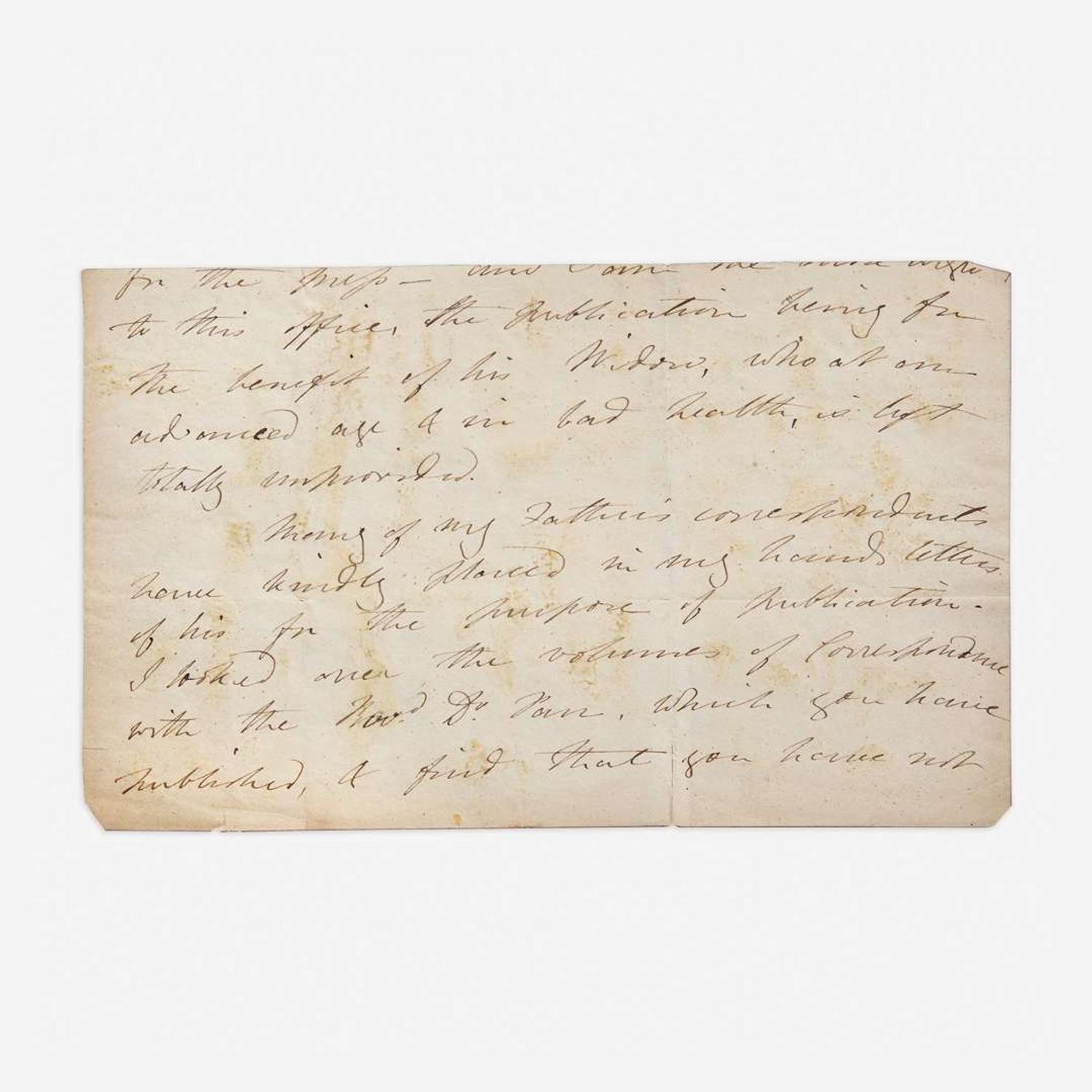 [Autographs & Manuscripts] [Shelley, Mary] Rossetti, Lucy Madox Mrs. Shelley