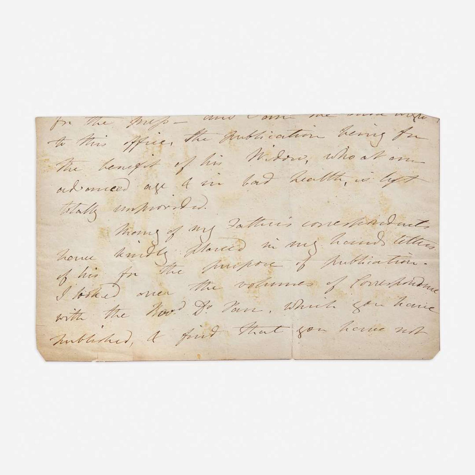 [Autographs & Manuscripts] [Shelley, Mary] Rossetti, Lucy Madox Mrs. Shelley