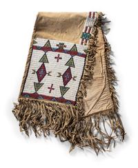Sioux Beaded Buffalo Hide Saddle Bags
