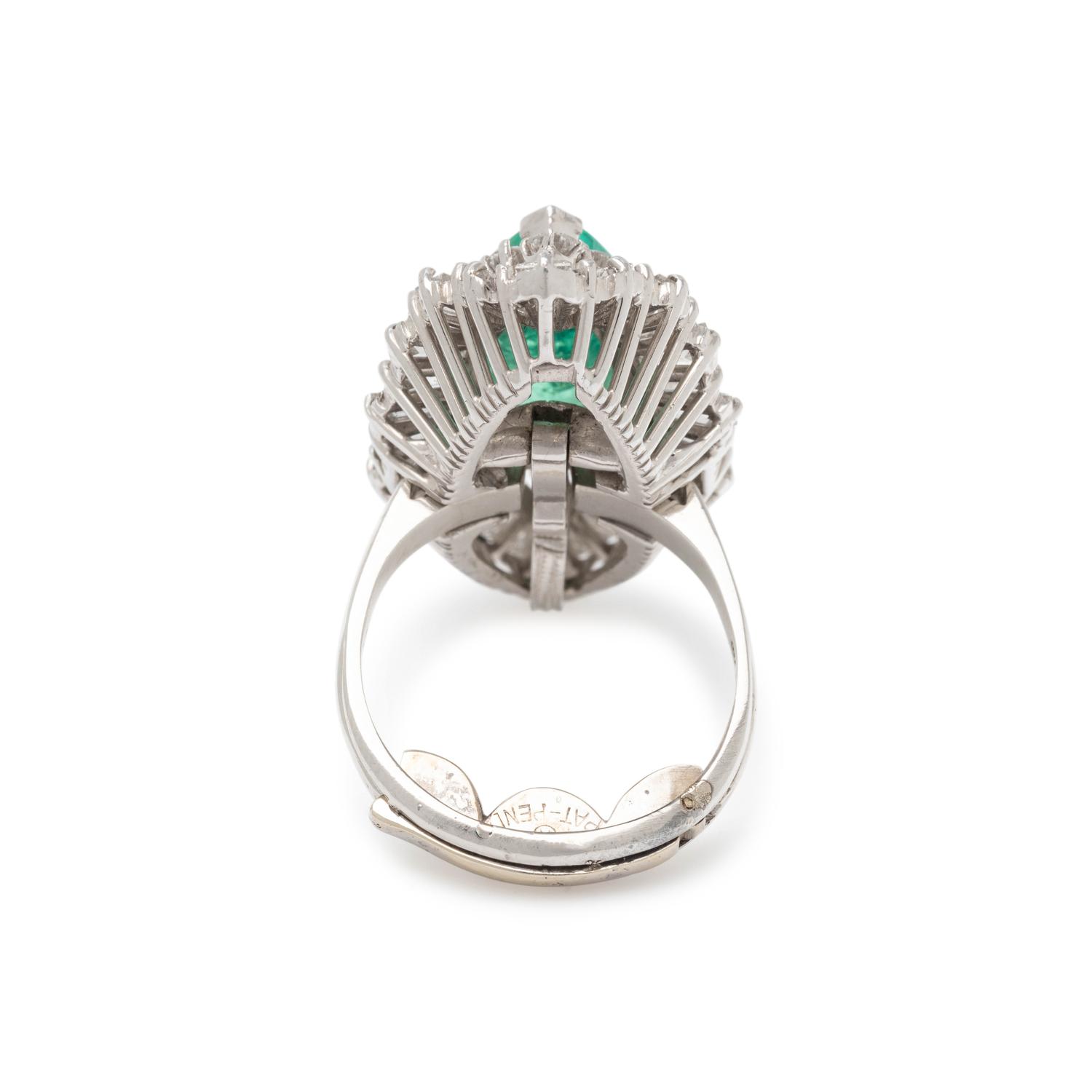 CONVERTIBLE EMERALD AND DIAMOND RING/PENDANT