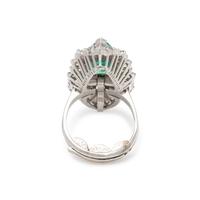 CONVERTIBLE EMERALD AND DIAMOND RING/PENDANT