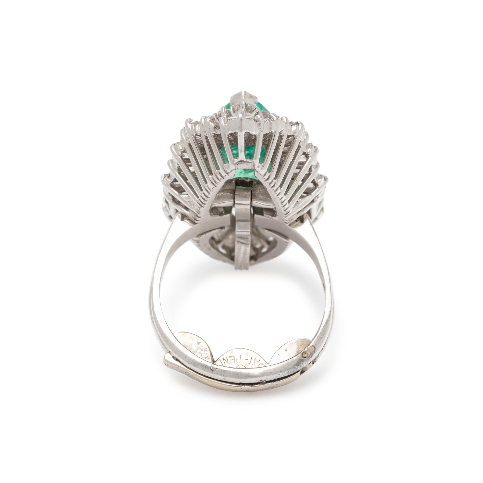 CONVERTIBLE EMERALD AND DIAMOND RING/PENDANT