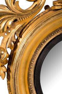 A Regency Giltwood Convex Mirror