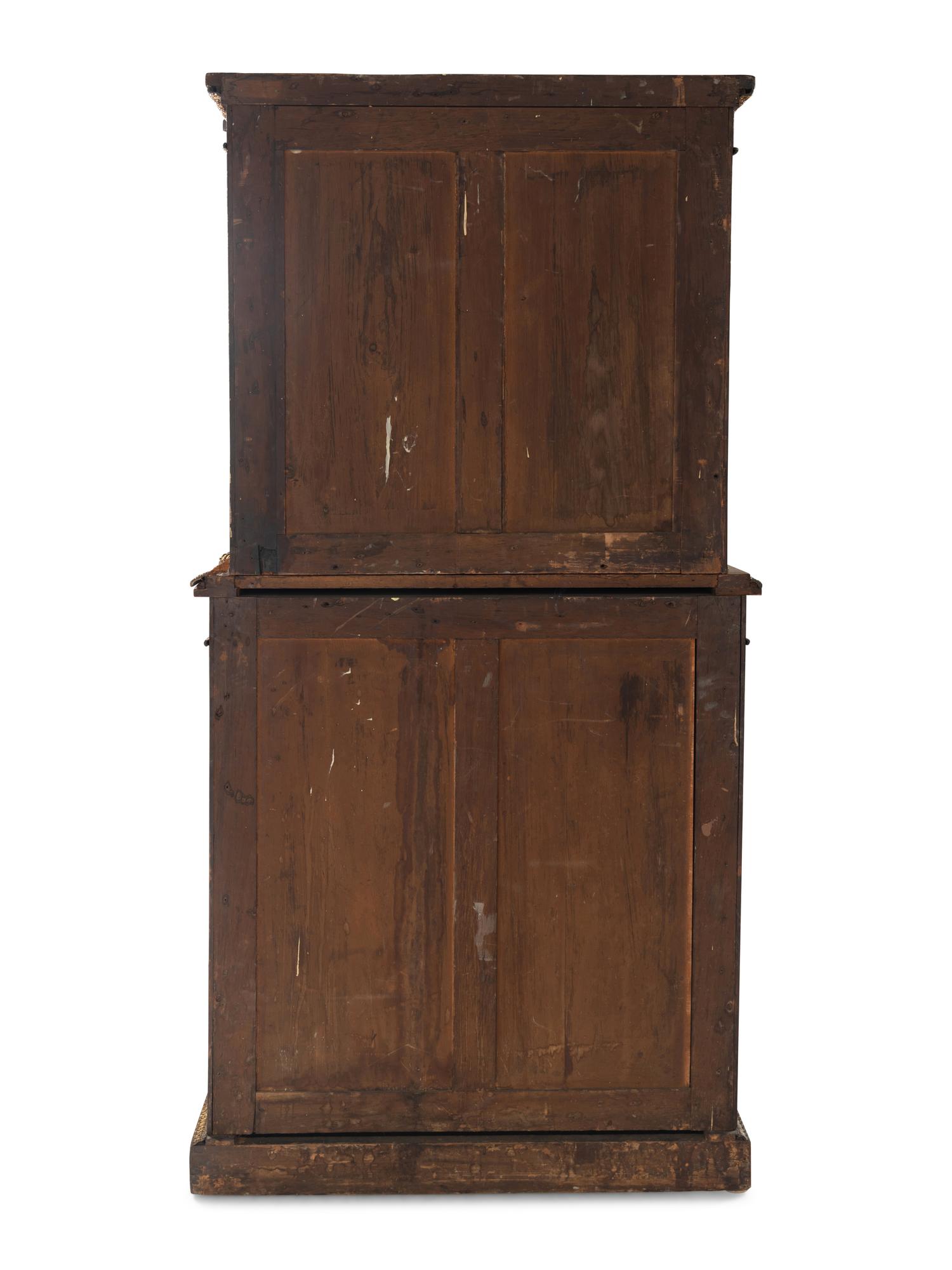 A French Gilt Bronze Mounted Rosewood, Walnut and Marquetry Cabinet