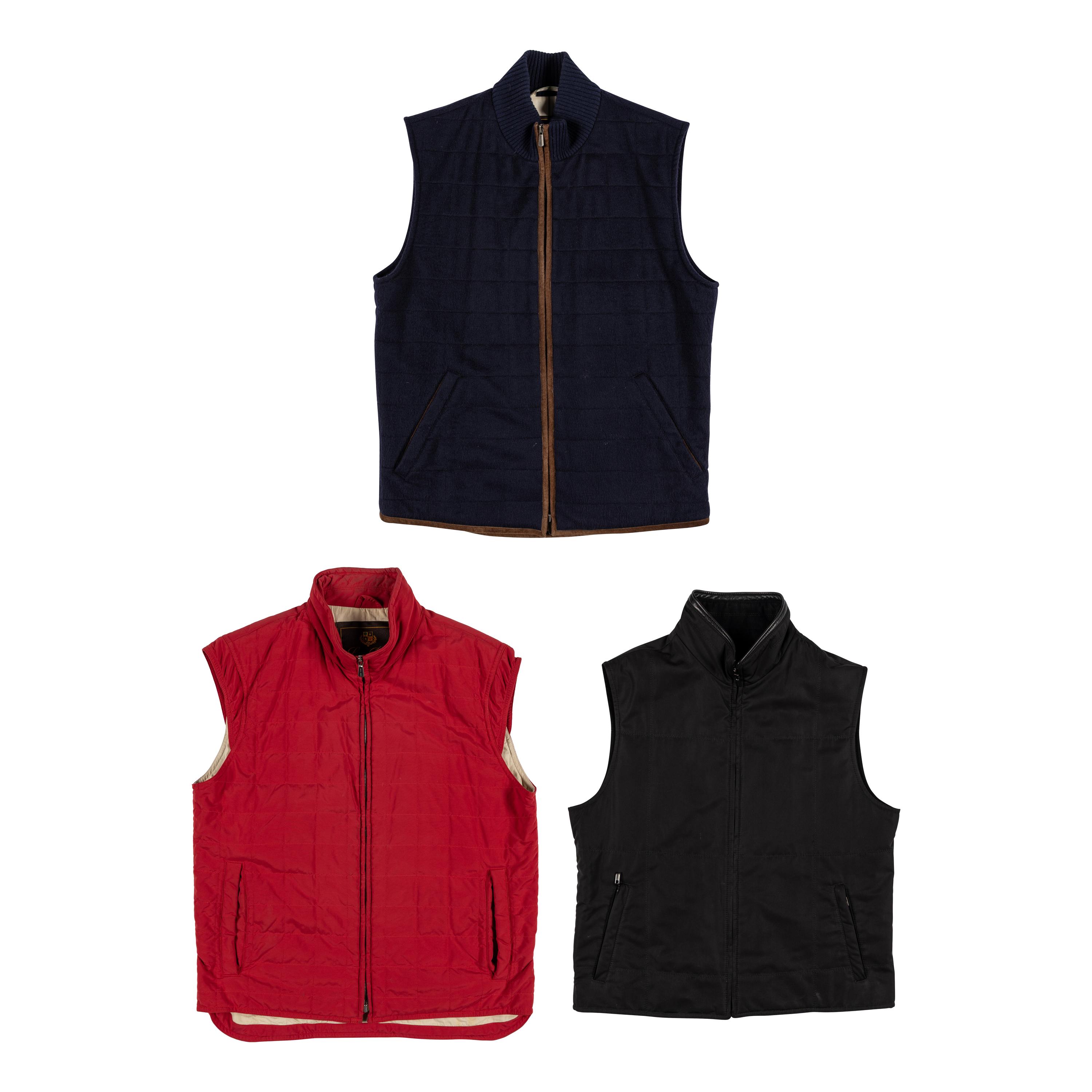 Loro Piana & Ermenegildo Zegna, Three Vests