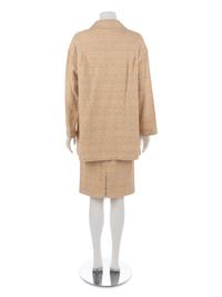 Chanel Tan & White Skirt Suit, 1999