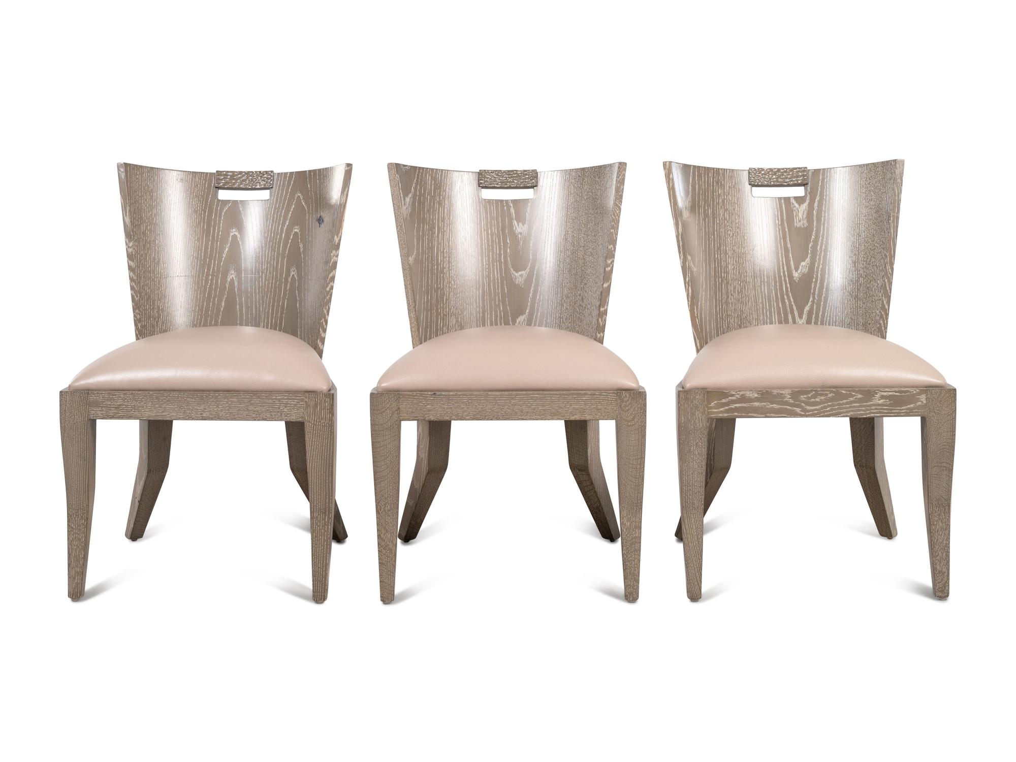 A Set of Three Berman Rosetti Foal Dining Chairs