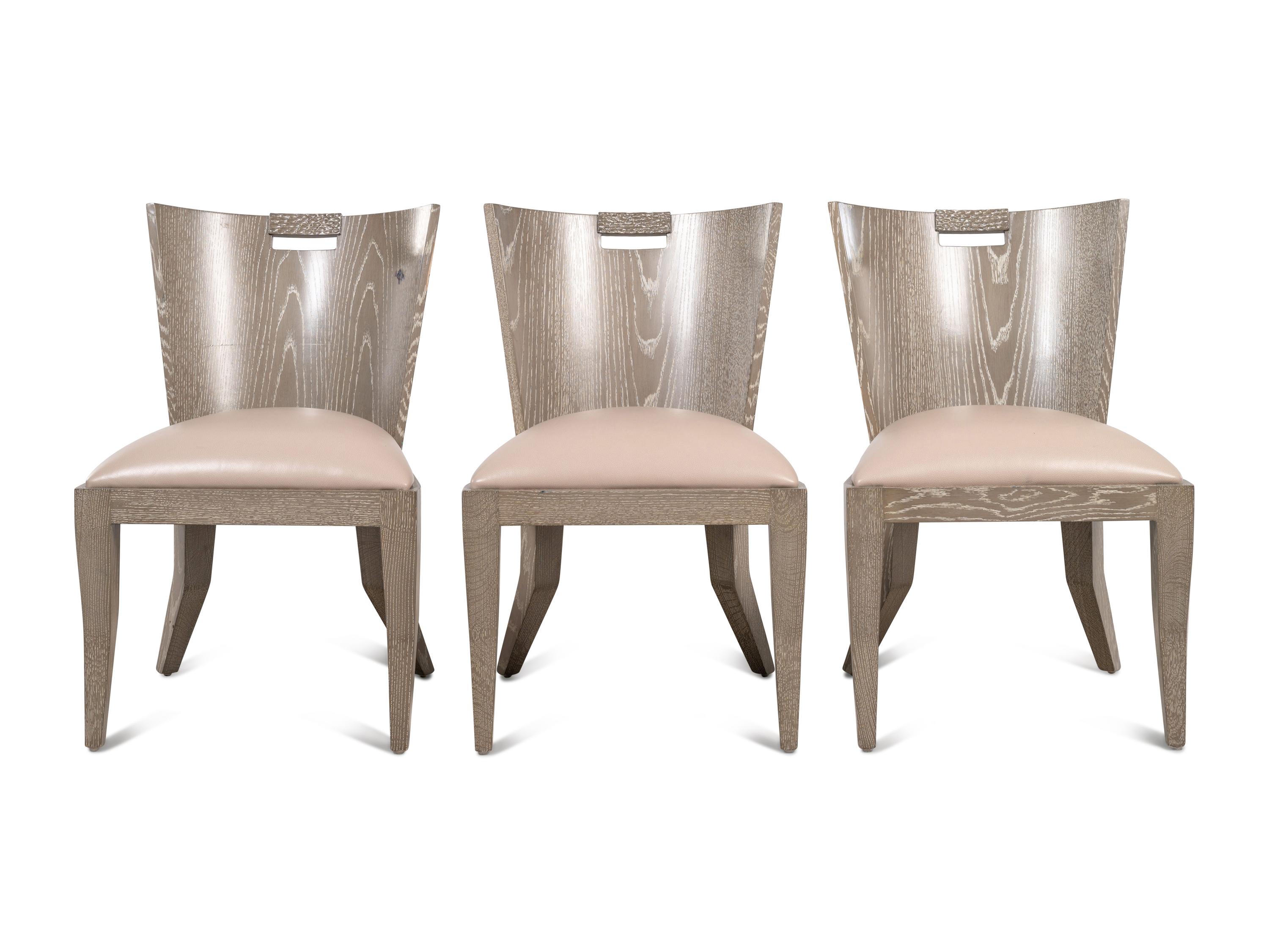 A Set of Three Berman Rosetti Foal Dining Chairs
