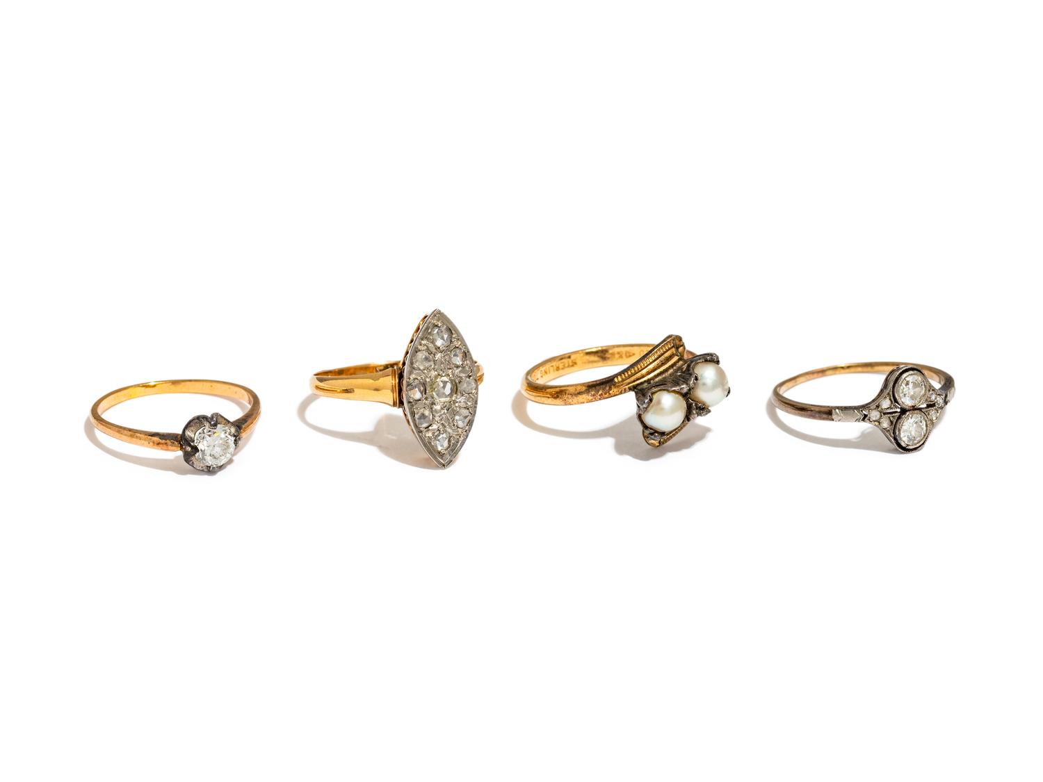 ANTIQUE, COLLECTION OF GEMSTONE RINGS