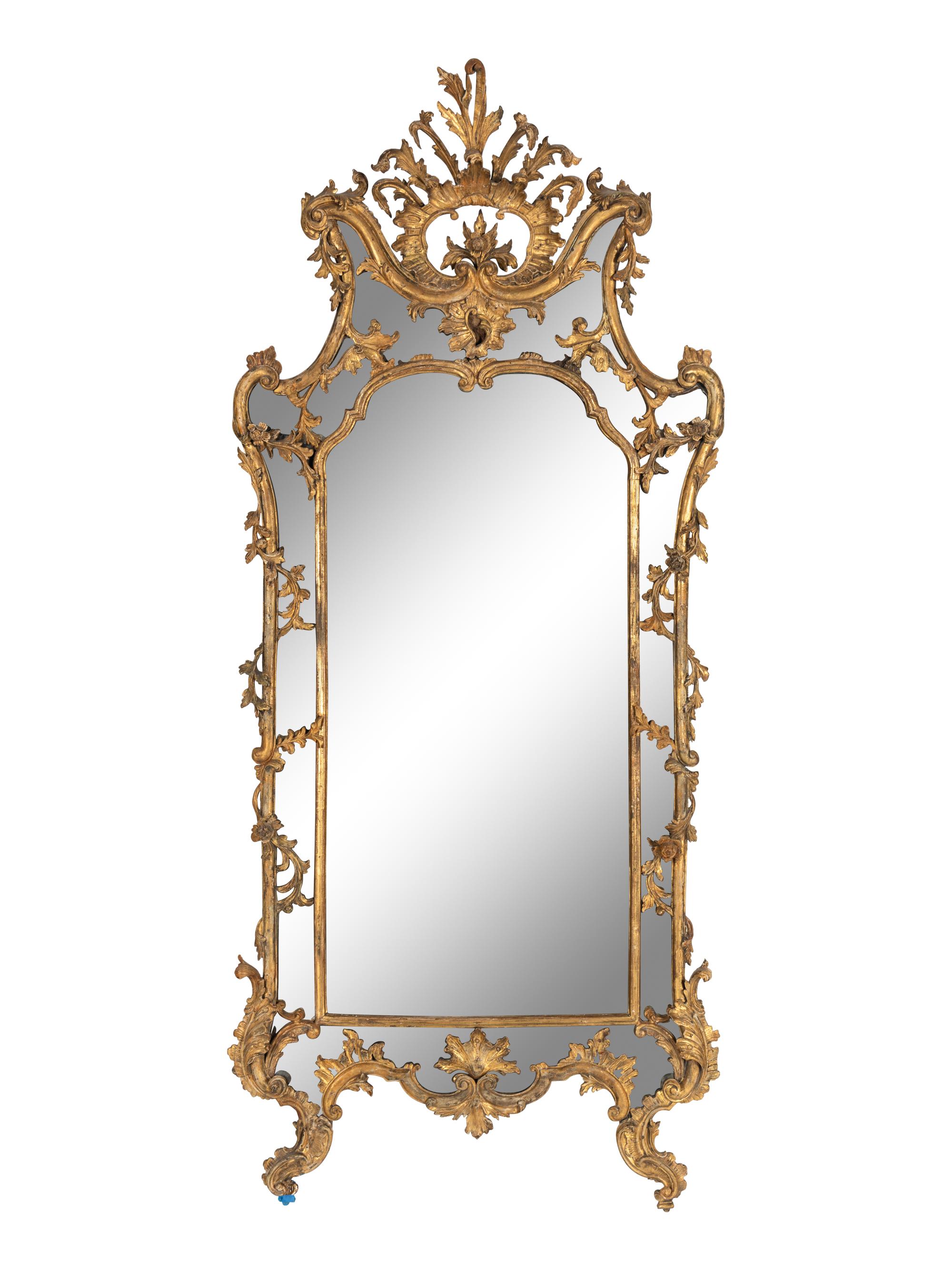 An Italian Rococo Giltwood Mirror