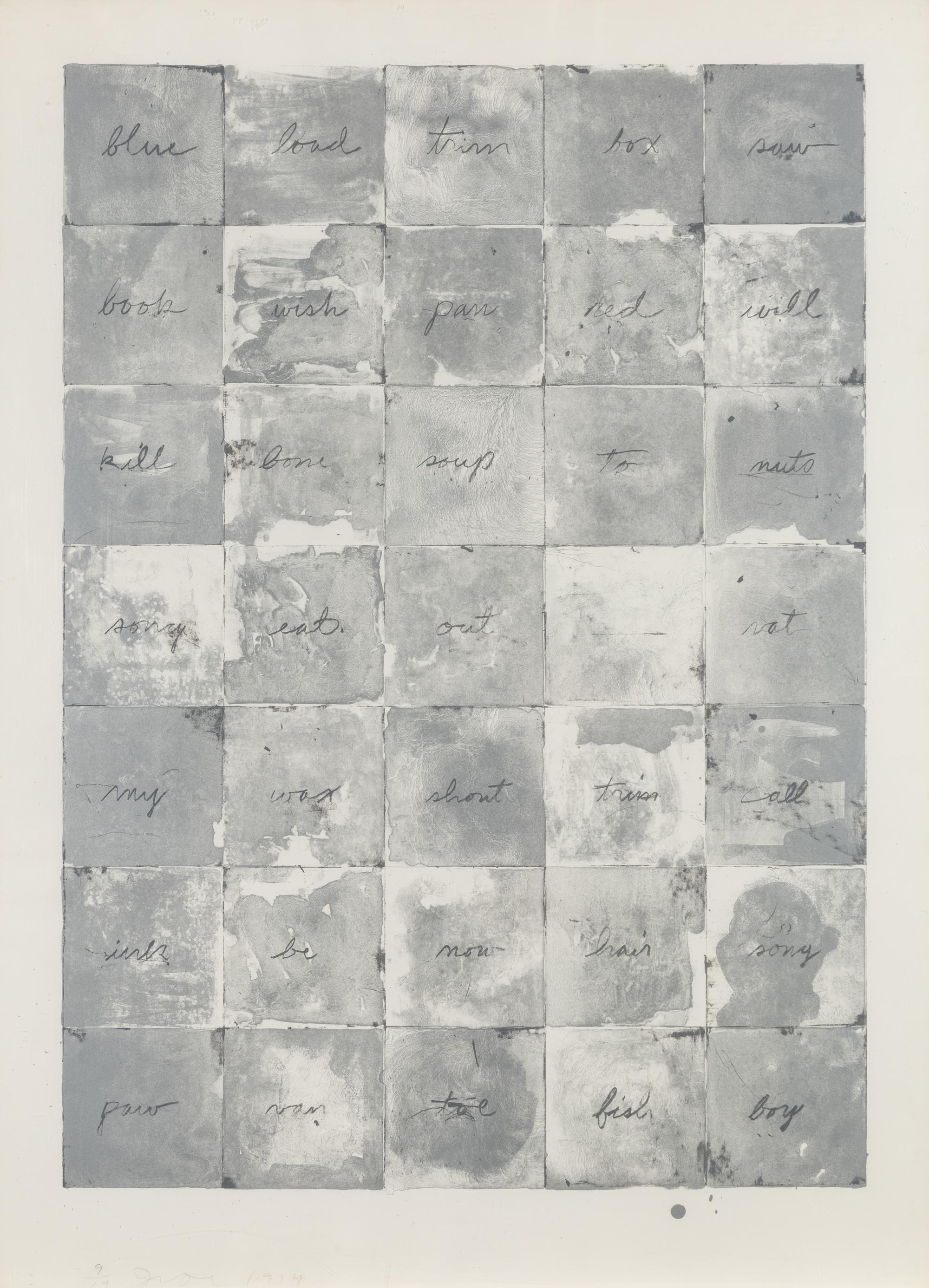 Wall Chart III , 1974