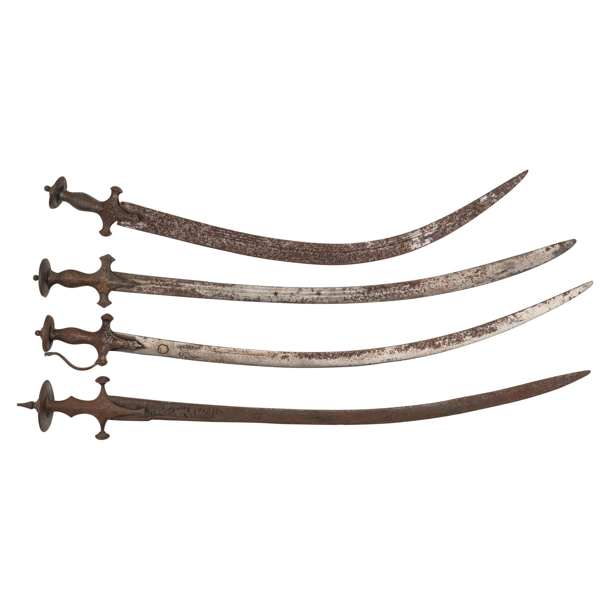 Lot of 4 Indo-Persian Talwar Swords