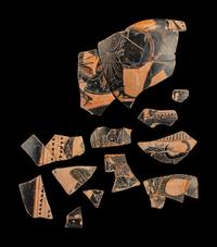 14 Attic Black-Figured Column Krater Fragments