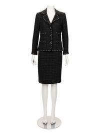 Chanel Embellished Wool Tweed Two-Piece Skirt Suit, Fall 2005