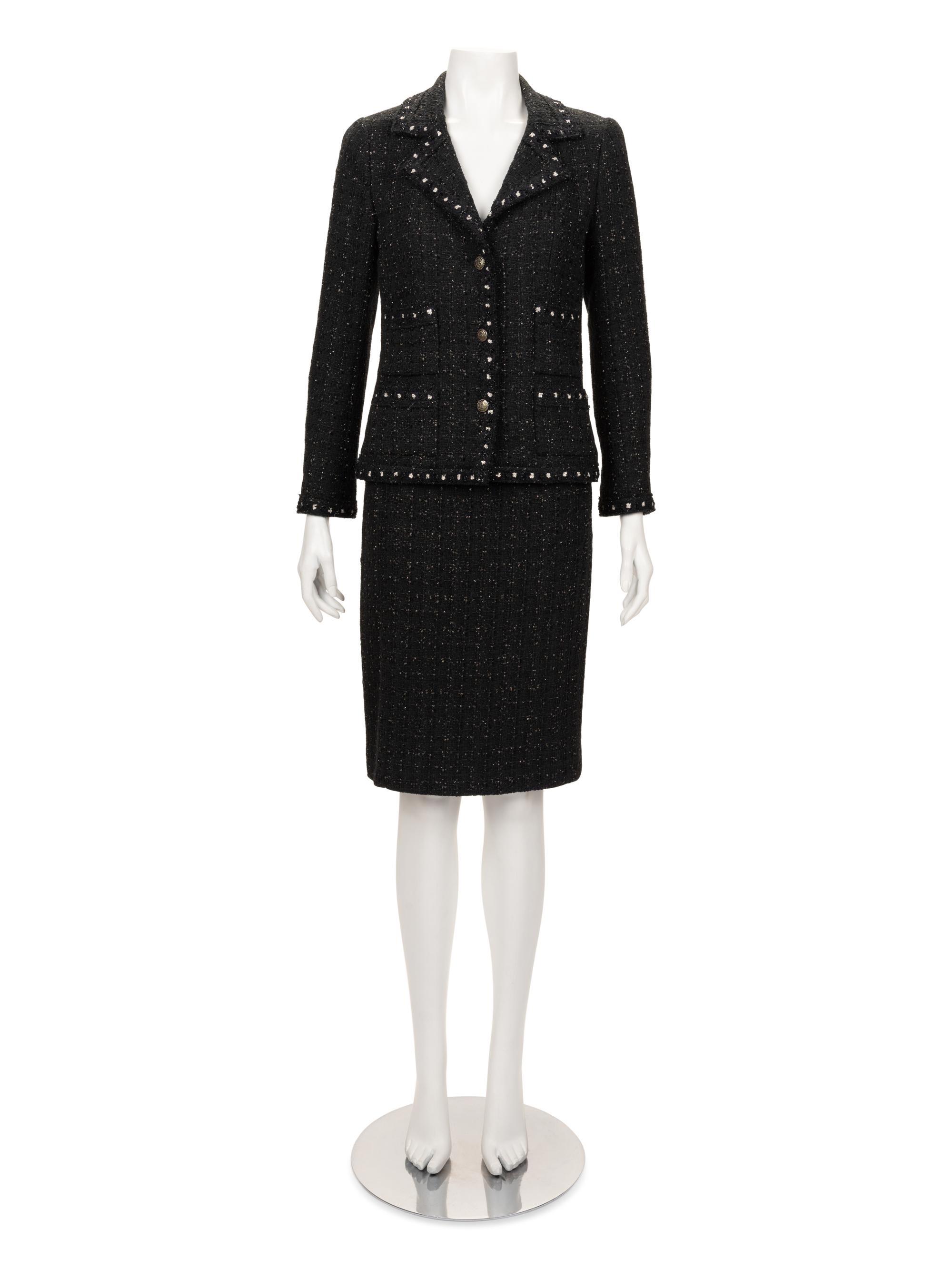 Chanel Embellished Wool Tweed Two-Piece Skirt Suit, Fall 2005