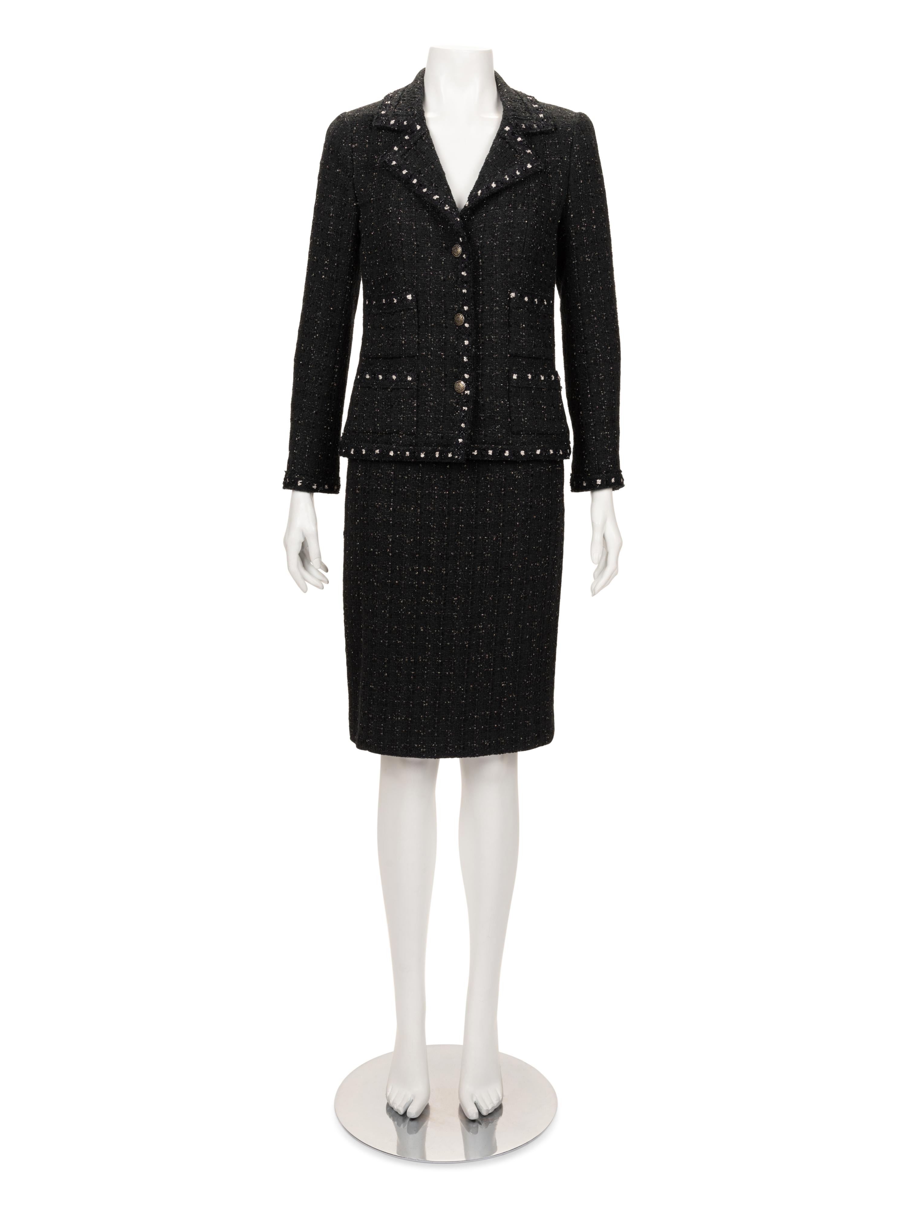 Chanel Embellished Wool Tweed Two-Piece Skirt Suit, Fall 2005