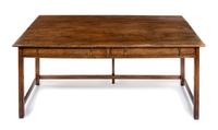 A Georgian Style Drop-Leaf Writing Desk Height 28 x width 71 x depth 31 inches. — 20TH CENTURY