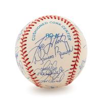 A 1998 New York Yankees World Series Champions Team Signed Baseball Including Derek Jeter and Mariano Rivera