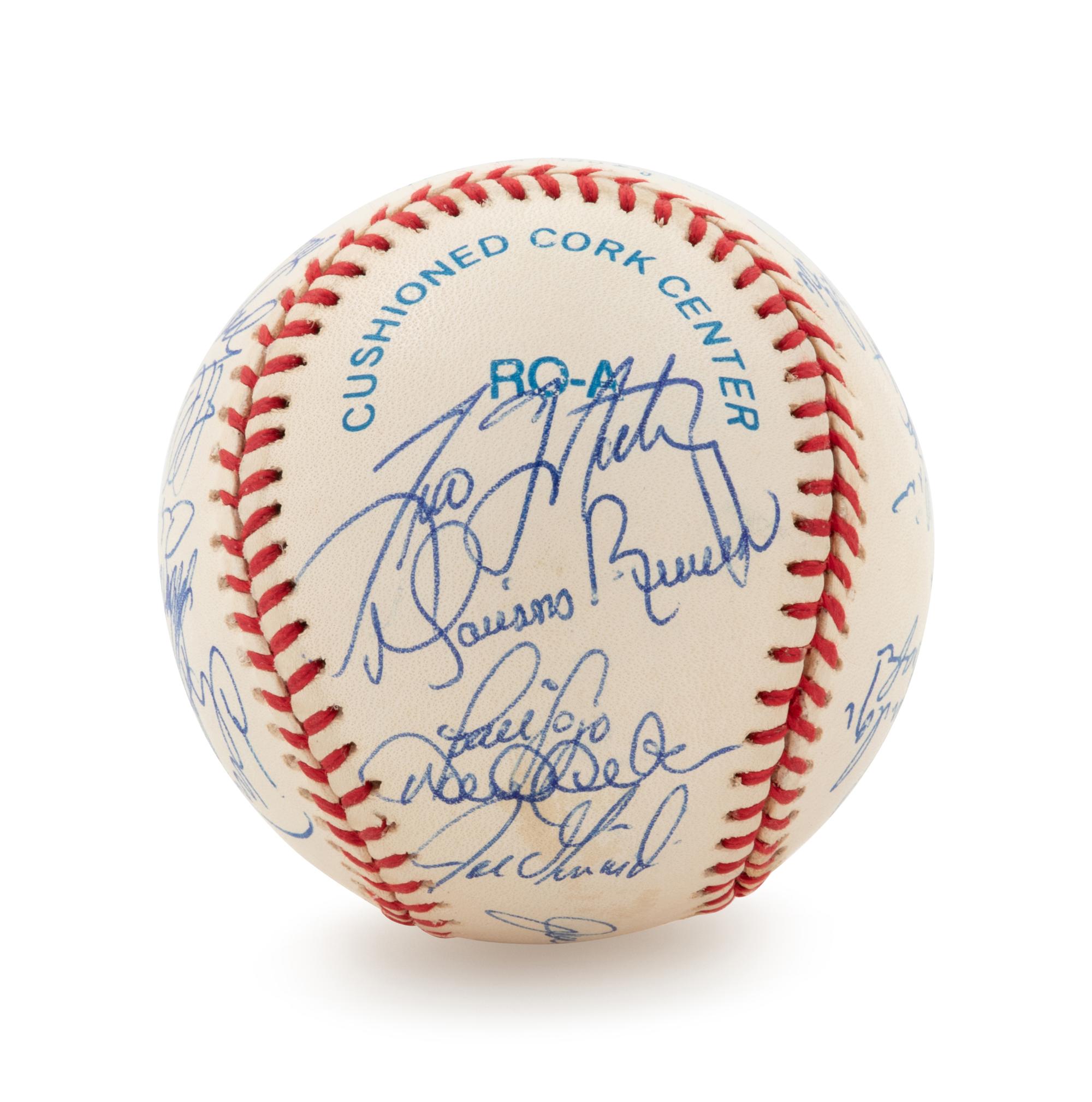 A 1998 New York Yankees World Series Champions Team Signed Baseball Including Derek Jeter and Mariano Rivera