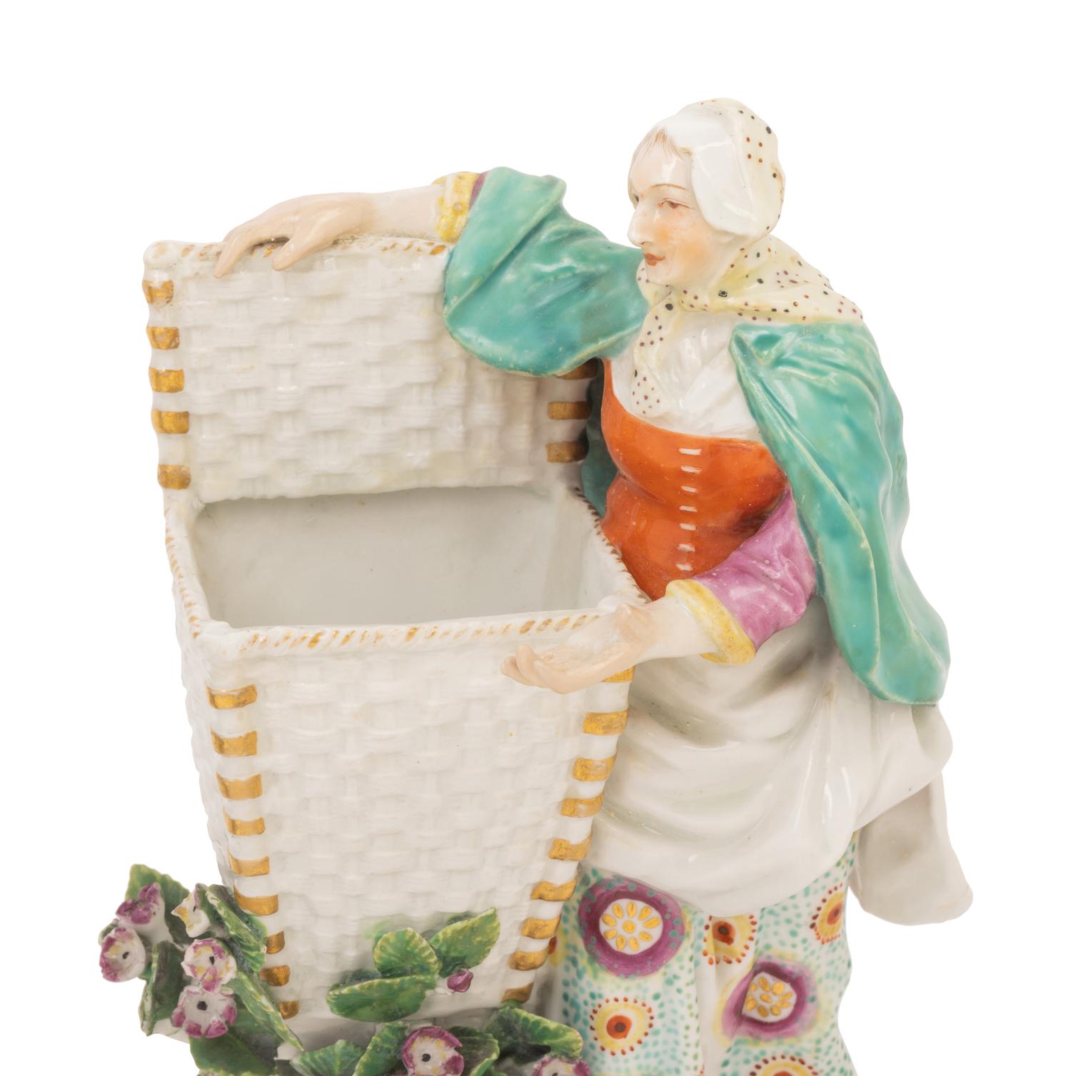 A Pair of Chelsea Porcelain Figures