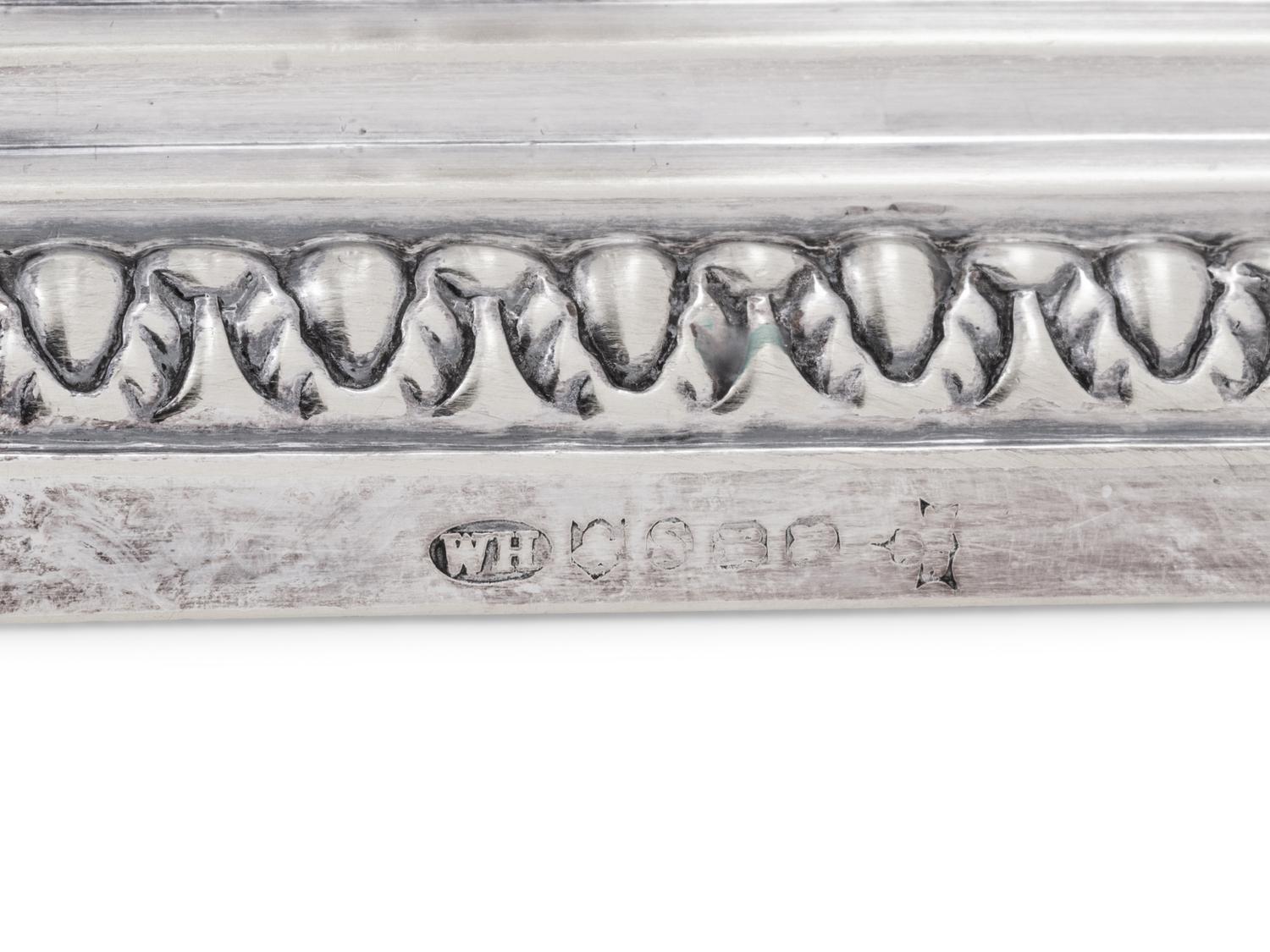 Two English Silver-Plate Candlesticks