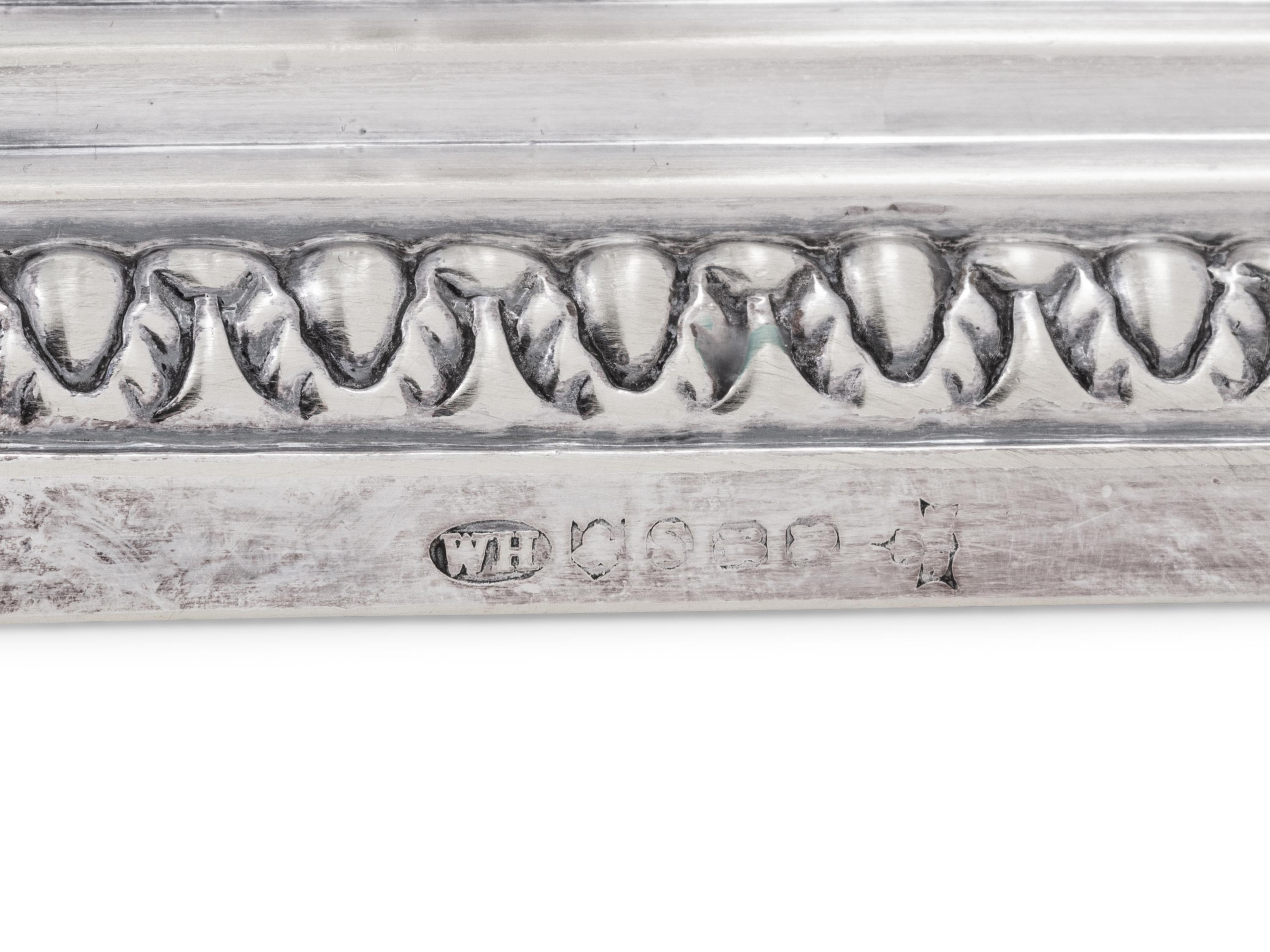 Two English Silver-Plate Candlesticks