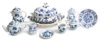An Assembled Collection of Meissen Style Porcelain Width of tureen 17 inches. — 20TH CENTURY